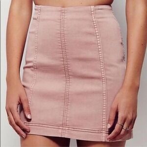 Free‎ People Corduroy Mini Skirt Pink, Size 4